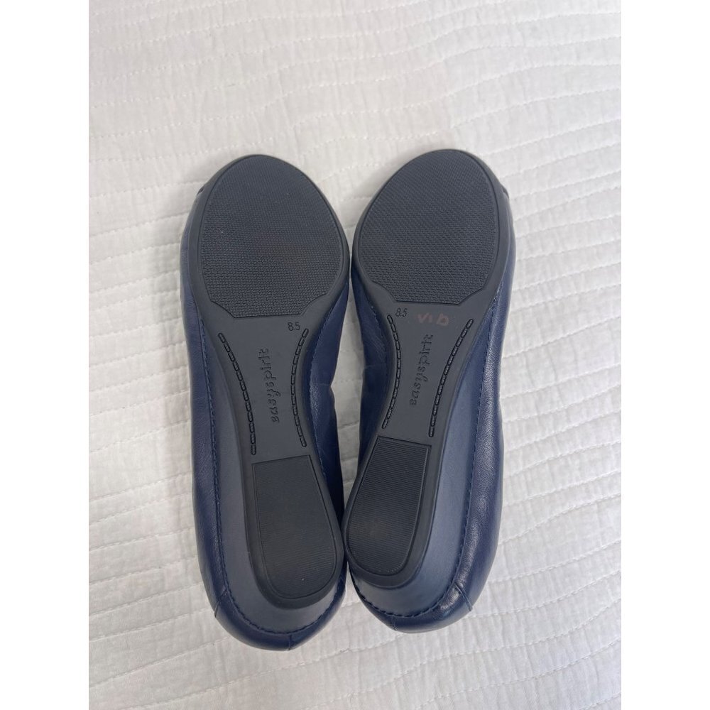 Easyspirit Womens Wedge Slip-On Leather Comfort Heels SZ 8.5W Navy Blue - Picture 7 of 11